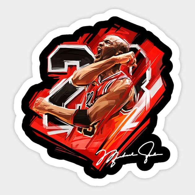 23 with signature ( Jordan ) Sticker by KEDIRIACTION